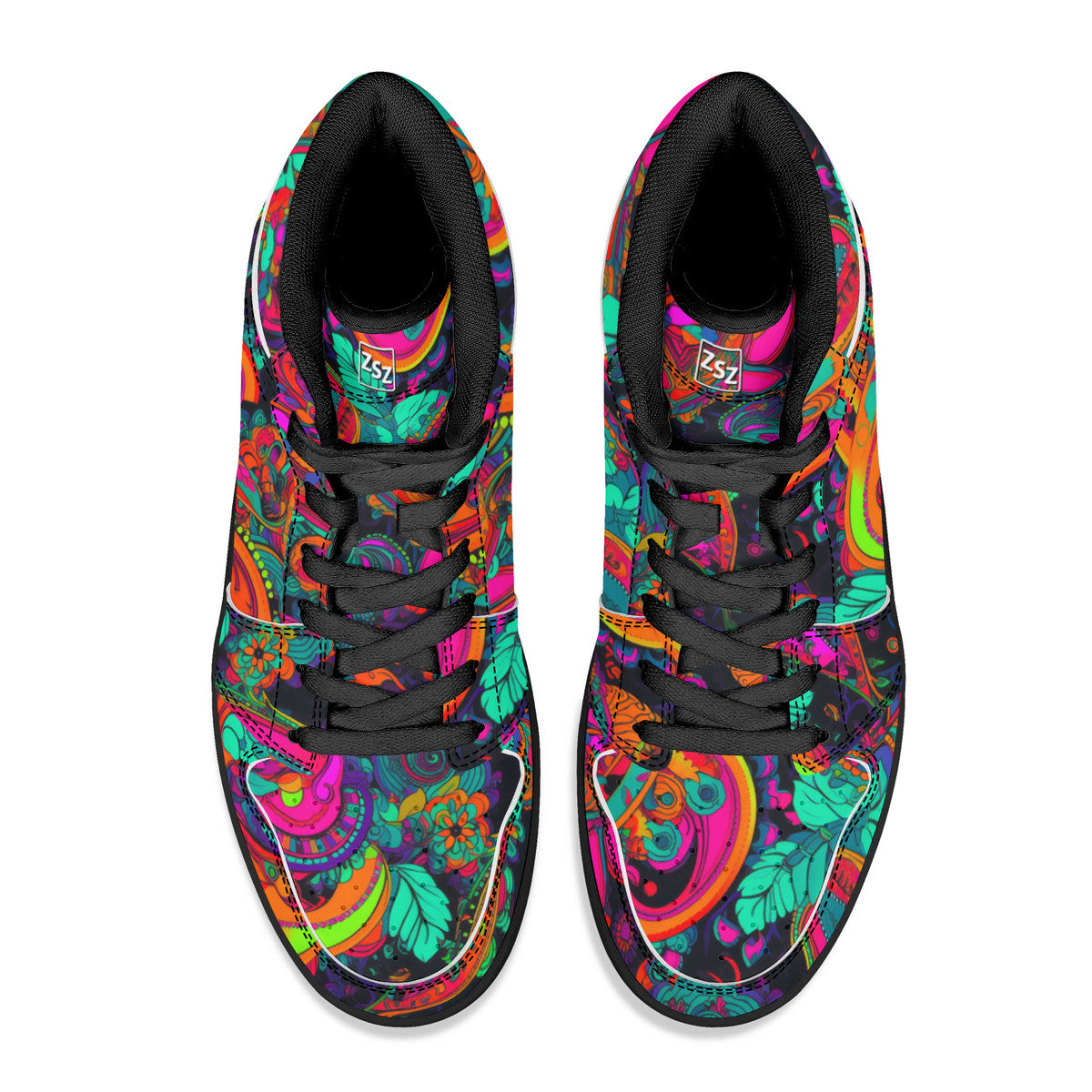 Psychedelic High-Top Sneakers • Nebula Nouveau • ZSZ Footwear